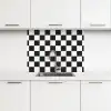Klassiek - Patroon - Zwart - Wit keuken achterwand 2 middel 865 -3d