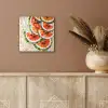Mozaïek - Watermeloen - Rood - Pitten aluminium wit klein -sfeer4