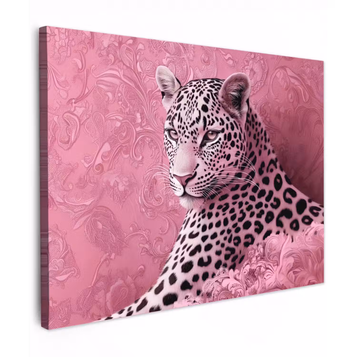 Leinwandbild - Panther - Deluxe - Rosa