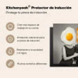 Ontbijt - Koppel - Ei - Brood Inductie beschermer vinyl 3mm middel -zzsfeer2_SP