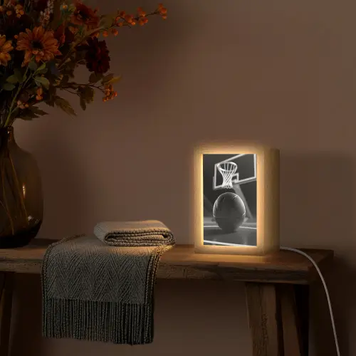 Basketbal - Basketbalveld - Lichtlijnen Light Box met kabel (Tafellamp) klein -sfeer4