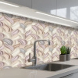 Abstract - Golvend - Pastel keuken achterwand 2 middel 871 -3d_schuin