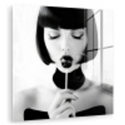 Vrouw - Lolly - Zwart - Wit plexiglas 5mm klein -zzzproduct_nieuw