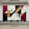 Modern - Abstract - Geometrisch - Rood - Industrieel keuken achterwand spatscherm klein -3d_website