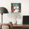 Sneeuwpop - Kerstsneeuw - Groen - Rood aluminium wit klein -sfeer5