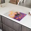 Abstract - Vrouw - Bloemenkroon - Goud Inductie beschermer vinyl 3mm klein -sfeer8