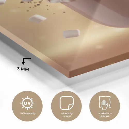 Chocomelk - Drinken - Warm - Bruin plexiglas 5mm klein -sfeer2