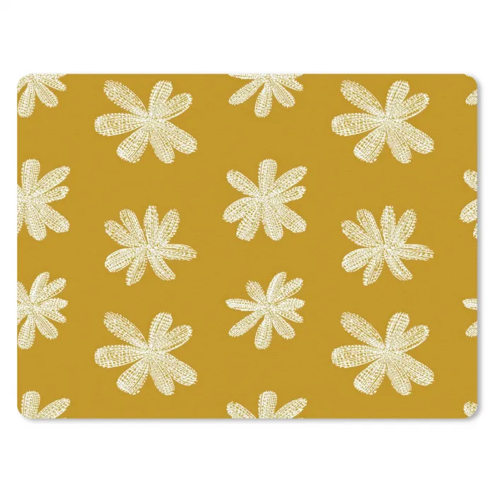 Bloem - Speels - Okergeel muismat rubber klein 262 -3d