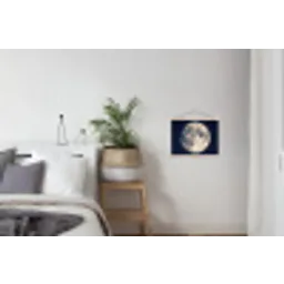 Ruimte - Maan - Kosmos textielposter latten blank klein -woonkamer