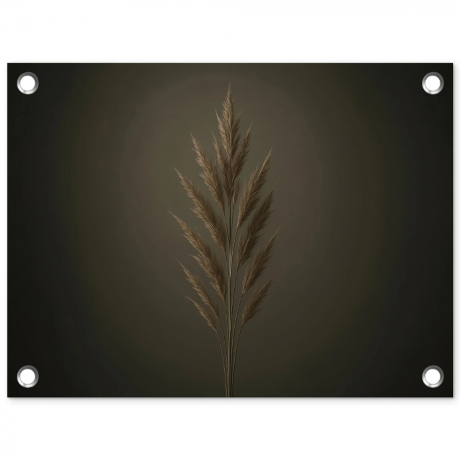 Tak - Pluimgras - Donkerbruin tuinposter los doek klein -3d