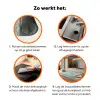 Stengels - Bloemen - Lucht - Wit Inductie beschermer vinyl 3mm klein -zzzzzzz-td-werking