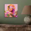 Vrouw - Abstract - Cirkel - Bloemen aluminium wit klein -sfeer2