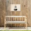 Japandi - Wabi sabi - Beige Tuinposter op houten frame 2 cm dik klein -sfeer4