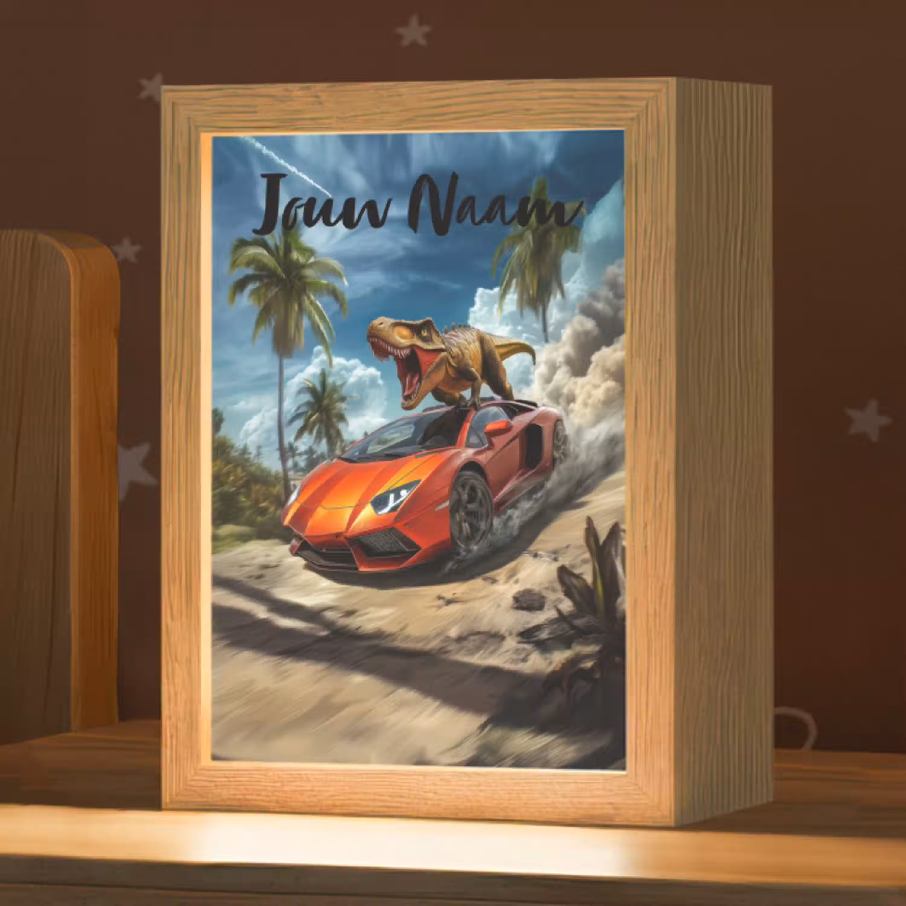 Sportauto - Rood - Dino Light Box met kabel (Kinderlampje) klein -zzz_3d_website