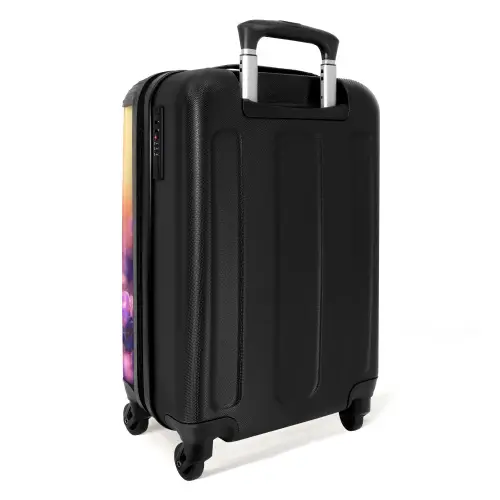 Vlinder op paarse lavendel NBS - Handbagage koffer - Unisex middel -achterkant