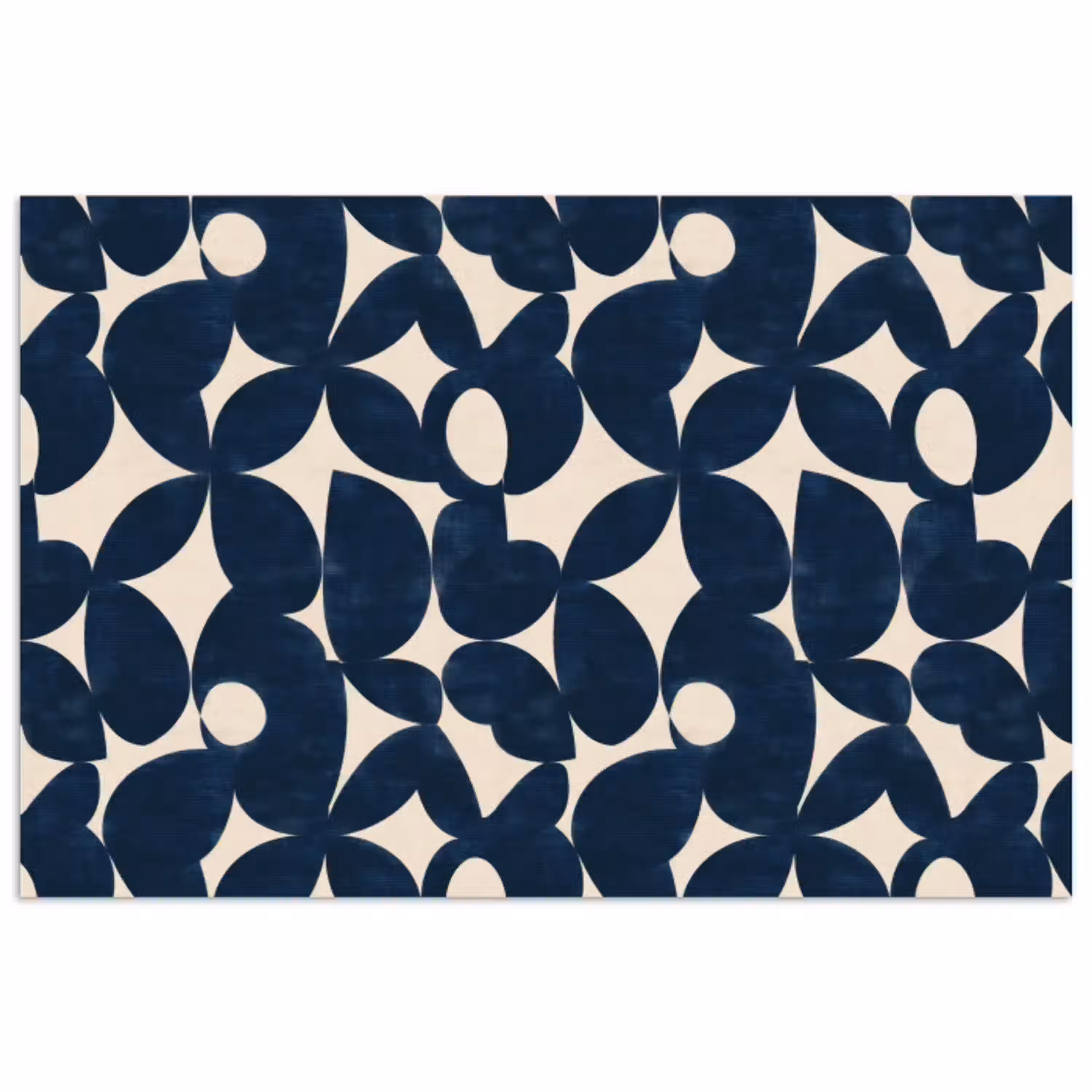 Modern - Geometrisch - Blauw poster papier klein 62 -3d