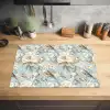 Botanisch - Zangvogel - Blauw Inductie beschermer vinyl 3mm klein 276 -sfeer5