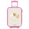 Hartjes in zachte beige tinten Kinderkoffer - Roze klein -zz3dotto