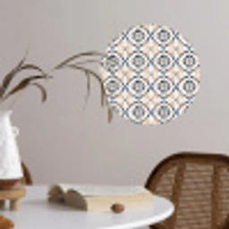 Bladvorm - Patroon - Kleurrijk Wandcirkel behangsticker klein 186 -sfeer3