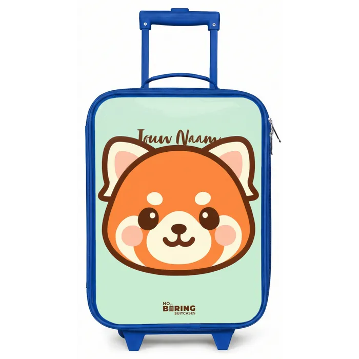 Kawai - Rode panda - Groen Kinderkoffer - Blauw klein -zz3dotto