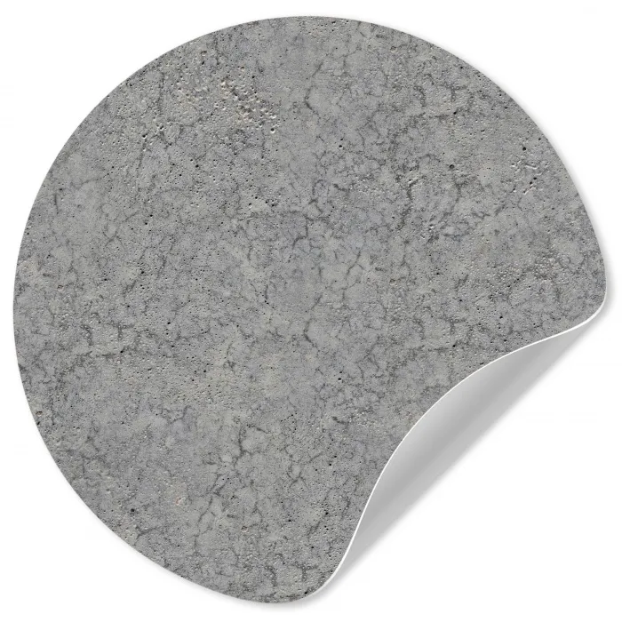 Beton - Muur - Patronen - Industrieel Wandcirkel behangsticker klein 186 -3d