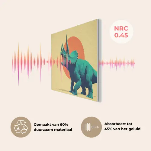 Triceratops - Cirkel - Oranje - Hoorns PET vilt klein -USP_NL