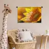 Zonnebloem - Close up - Geel - Quote Wandkleed katoen klein -wsfeer5_kind