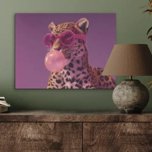 Panter - Zonnebril - Kauwgombel - Roze PET vilt klein -sfeer2