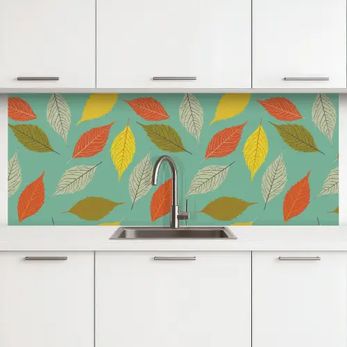 Bladeren - Herfst - Vintage - Pastel - Patroon keuken achterwand 2 middel 871 -3d