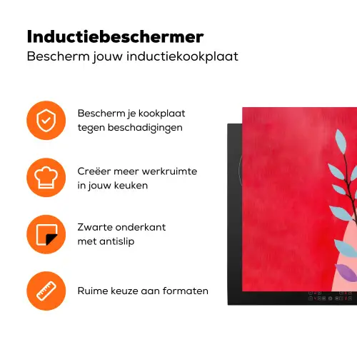 Bladeren - Zon - Abstracte vormen Inductie beschermer vinyl 3mm klein -zzzzzzz-td-ups