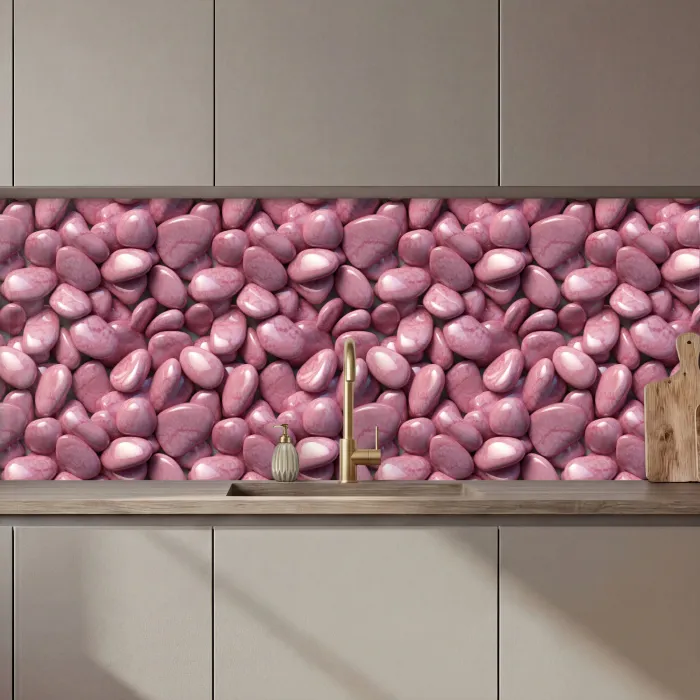 Roze - Glanzende - Stenen keuken achterwand 2 middel 871 zz_3dshopping