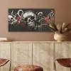 Schedels - Kunst - Donker - Rood PET vilt middel -sfeer4