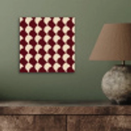 Rood - Tegelpatroon - Crème aluminium wit klein 46 -sfeer2