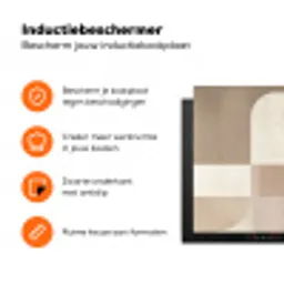 Geometrisch - Geweven structuur - Modern Inductie beschermer vinyl 3mm klein -zzzzzzz-td-ups