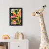 Tropisch - Bladeren - Zwart - wit fotolijst zwart zonder passe partout klein -usfeer4_kinderkamer