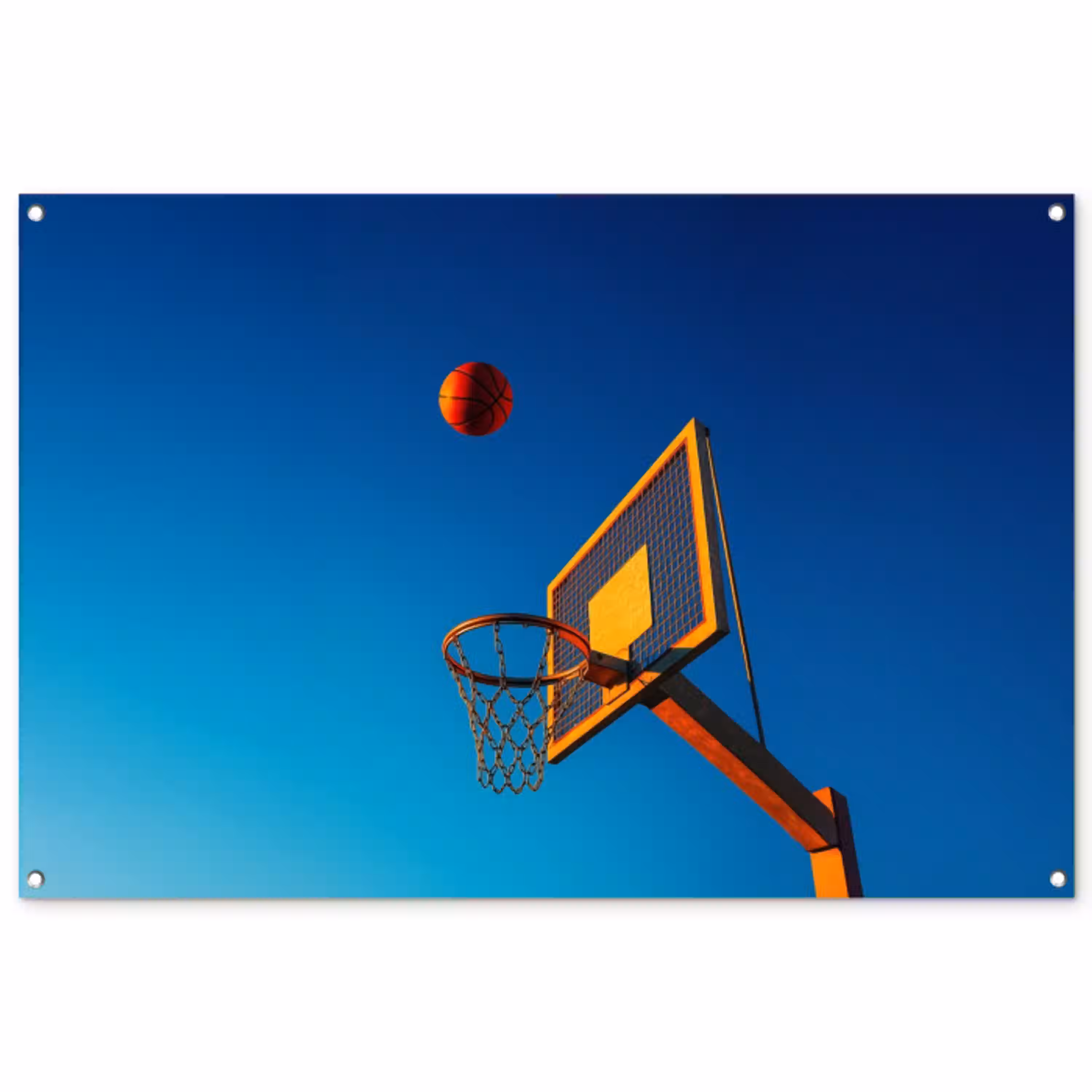 Basketbal -  Lucht - Ring tuinposter los doek groot -3d