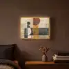 Abstract - Kunst - Vormen - Modern Light Box met batterij (Wandlamp) middel -sfeer4