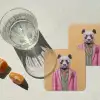 Panda - Pak - Zonnebril - Blauw onderzetter kurk middel -sfeer4