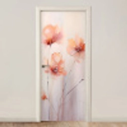 Klaproos - Bloemen - Kunst - Abstract - Watercolor deurposter klein -3d_beige