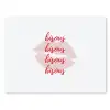 Bisous - Lip - Wit - Rood muismat rubber klein -3d