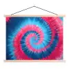Spiraal - Roze - Draaiend textielposter latten blank klein -3d