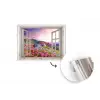 Bergen - Landschap - Doorkijk - Bloemen - Avond - Roze fotobehang vinyl groot -3d