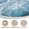 Golven - Oceaan - Blauw Akoestische PET Vilt - Rond klein -closeup_NL