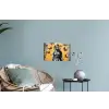 Meisje - Gasmasker - Vlinders - Graffiti Muursticker klein -plant