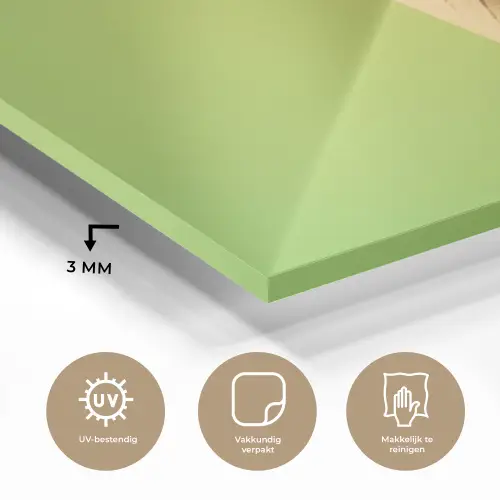 Hoorntje - Schepijs - Groen plexiglas 5mm klein -sfeer2