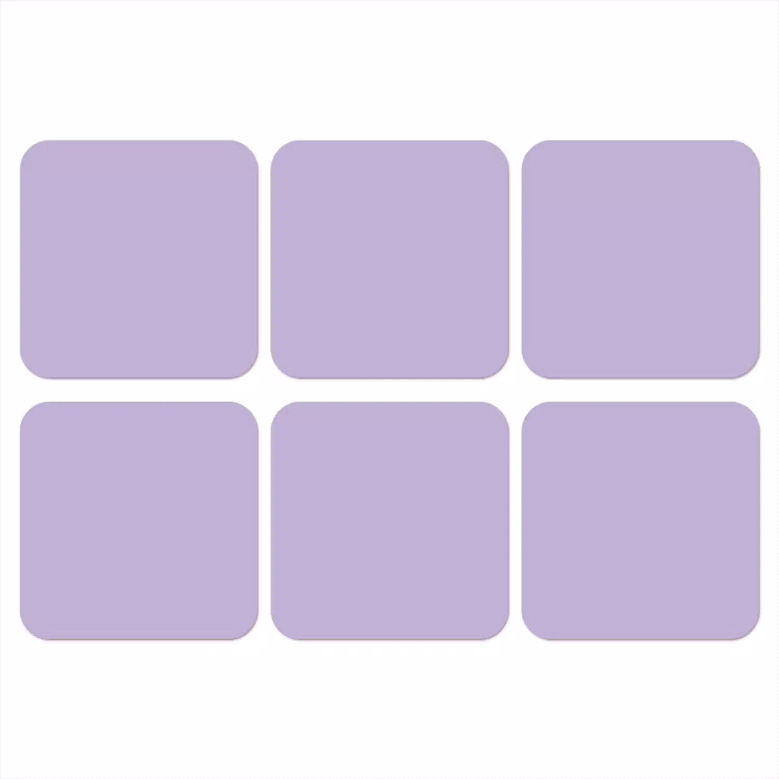 Pastel - Lilac - Paars onderzetter kurk middel 366 -3d