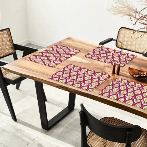 Retro - Floraal - Paars Placemat vinyl groot 368 -zzsfeer4_Kitchenyeah-website