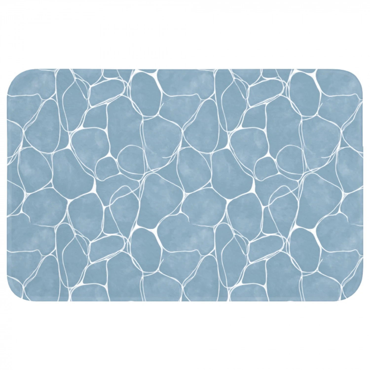 Organisch - Patroon - Blauw Badmat klein 997 -3d