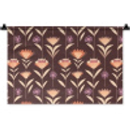Elegant - Retro - Bruin Wandkleed katoen klein 269 -zz3d