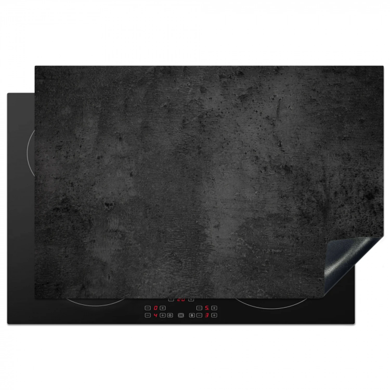 Industrieel Betongrijs Inductie beschermer vinyl 3mm klein -3d